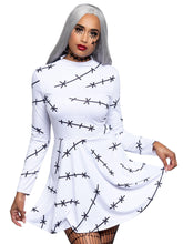 Jersey Stitch Skater Dress With Long Sleeves